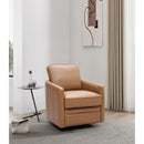 Leather Italia USA 6773 Turner Chair - 360 Swivel + Glider 1110S Camel IMAGE 3
