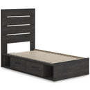 Signature Design by Ashley Hollivern B2108B17 Twin Panel Storage Bed IMAGE 6