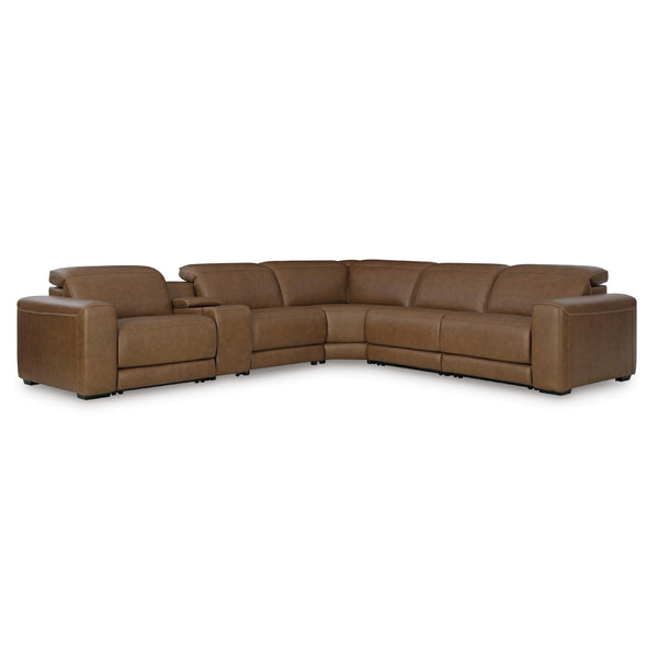 Signature Design by Ashley Magic Man U10700S8 6 pc Power Reclining Sectional with Console IMAGE 1