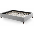  Malouf Eastman Platform Bed Base - Stone (King) IMAGE 1