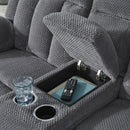 Signature Design by Ashley Observation PC2140596 Double Reclining Power Loveseat with Console IMAGE 6