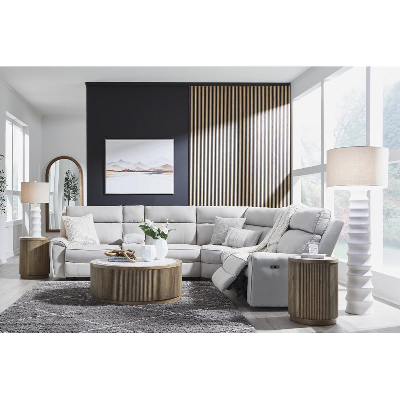 Signature Design by Ashley Social Pointe PC98802S36 6 pc Reclining Sectional with Storage Console IMAGE 4