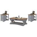 Parker House Furniture Americana Modern AME-3PC-01-06-DOV Dove Cocktail Table with 2 Chairside Tables IMAGE 1