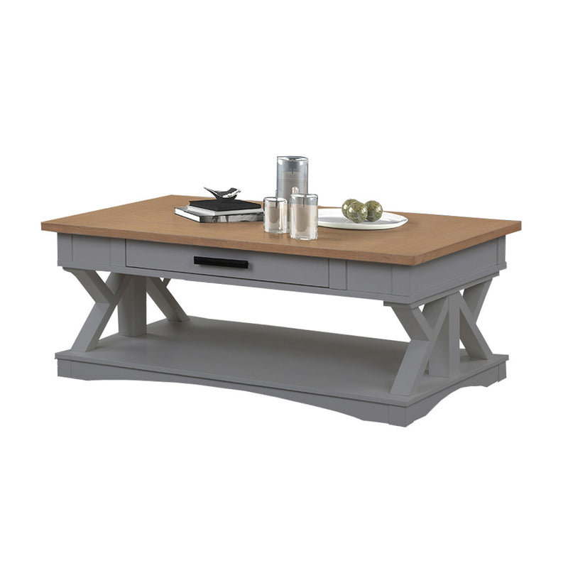 Parker House Furniture Americana Modern AME-3PC-01-06-DOV Dove Cocktail Table with 2 Chairside Tables IMAGE 2