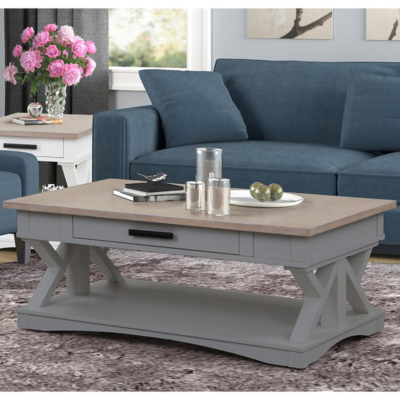 Parker House Furniture Americana Modern AME-3PC-01-06-DOV Dove Cocktail Table with 2 Chairside Tables IMAGE 5