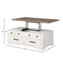 Parker House Furniture Americana Modern AME-3PC-05-02-COT Cotton Lift Top Cocktail Table with 2 End Tables IMAGE 8
