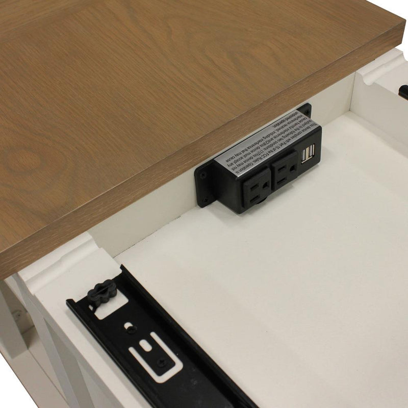 Parker House Furniture Americana Modern AME-3PC-05-06-COT Cotton Lift Top Cocktail Table with 2 Chairside Tables IMAGE 6