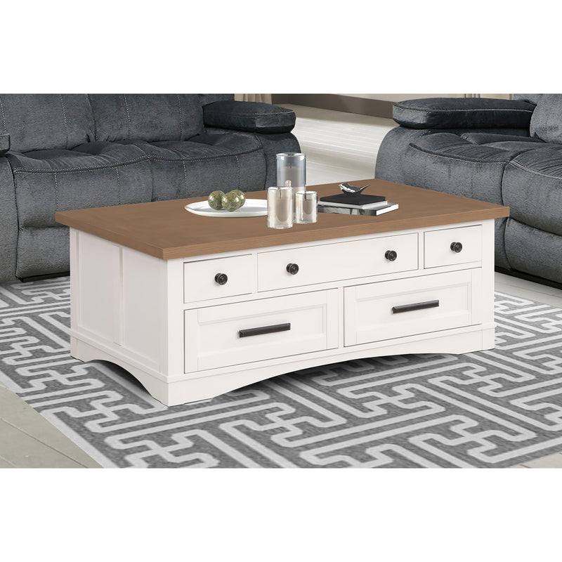 Parker House Furniture Americana Modern AME-3PC-05-06-COT Cotton Lift Top Cocktail Table with 2 Chairside Tables IMAGE 8