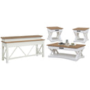 Parker House Furniture Americana Modern AME-4PC-01-02-09-COT Cotton Cocktail Table with 2 End Tables and Console Table IMAGE 1