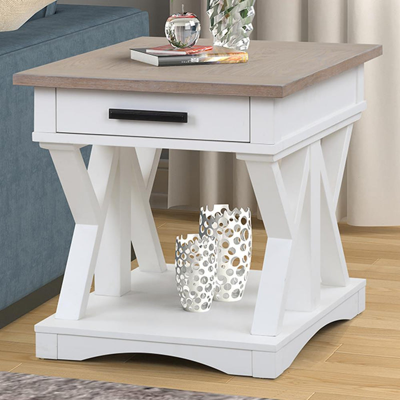 Parker House Furniture Americana Modern AME-4PC-01-02-09-COT Cotton Cocktail Table with 2 End Tables and Console Table IMAGE 7
