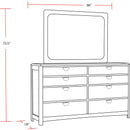 Parker House Furniture Escape BESC-2131-2 Bedroom 8 Drawer Dresser and Mirror IMAGE 12