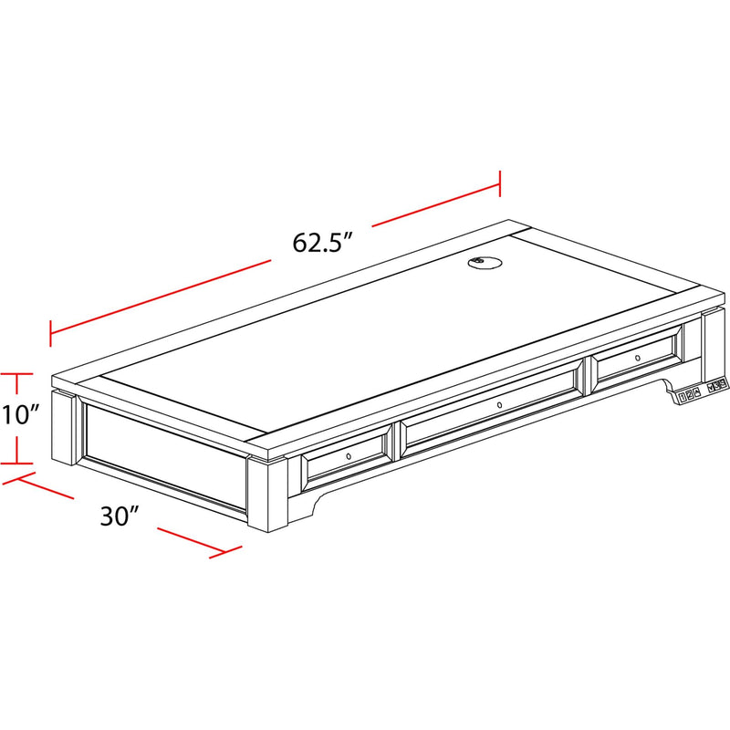 Parker House Furniture Boca BOC-3PC-LIFT-LDESK Power Lift L Shape Desk IMAGE 9