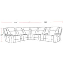 Parker Living Blake MBLA-PACKA-DTAU Desert Taupe 6 Piece Modular Reclining Sectional and Entertainment Console IMAGE 6