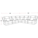 Parker Living Blake MBLA-PACKT7-DTAU Desert Taupe 7 Piece Modular Reclining Sectional and Entertainment Console IMAGE 3