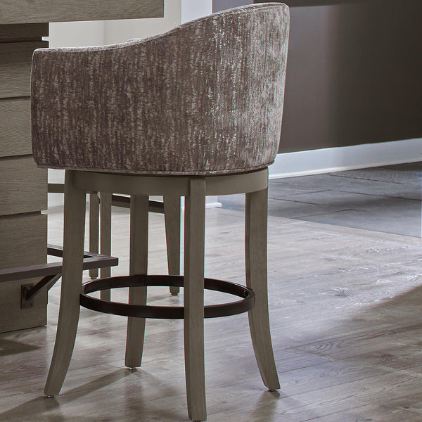Parker House Furniture Pure Modern Dining DPUR#2530S Upholstered Swivel Barstool IMAGE 1