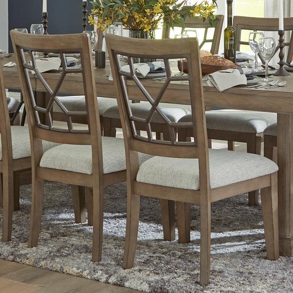 Parker House Furniture Sundance Dining DSUN#2018-SS Sandstone Grid Back Dining Chair (2/CTN Sold in pairs) IMAGE 1