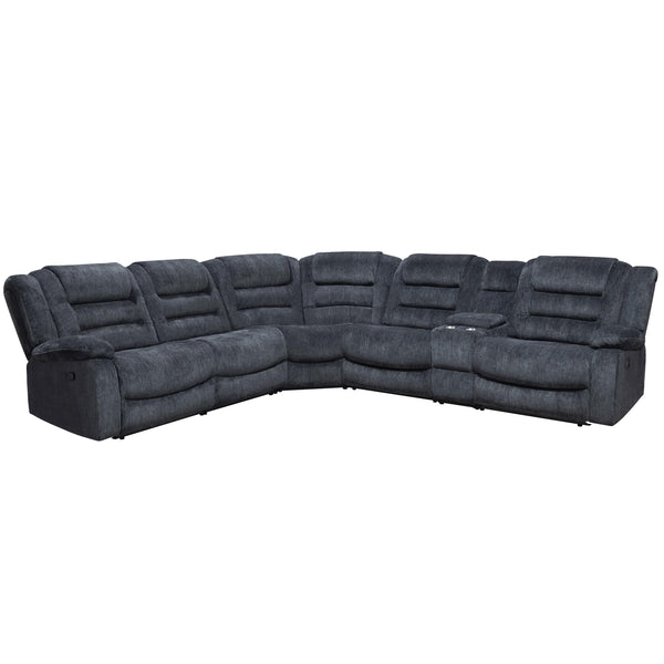 Parker Living Bolton MBOL-PACKA-MISS Misty Storm 6 Piece Modular Reclining Sectional and Entertainment Console IMAGE 1