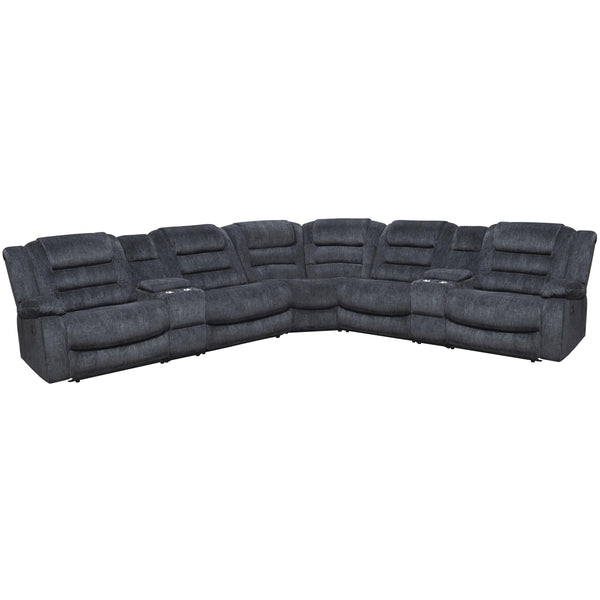 Parker Living Bolton MBOL-PACKT7-MISS Misty Storm 7 Piece Modular Reclining Sectional and Entertainment Console IMAGE 1