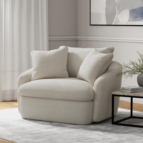 Parker Living Boomer SBMR#912S-2-UTSA Utopia Sand Large Swivel Chair with 2 Toss Pillows Two Pack IMAGE 1