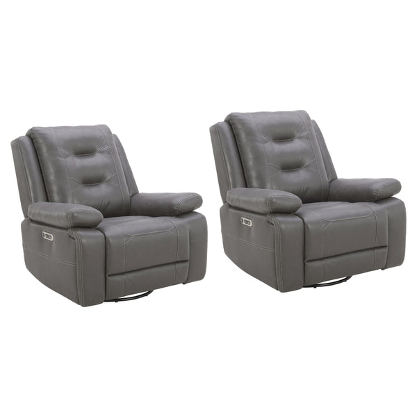 Parker Living Caldwell MCAL#812GSPH-2-TACH Tahoe Charcoal Power Swivel Glider Recliner Two Pack IMAGE 1