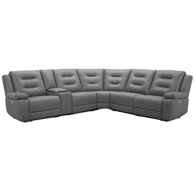 Parker Living Caldwell MCAL-PACKA(H)-TACH Tahoe Fog 6 Piece Modular Power Reclining Sectional with Power Adjustable Headrests IMAGE 1
