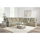 Parker Living Caldwell MCAL-PACKA(H)-TAFG Tahoe Fog 6 Piece Modular Power Reclining Sectional with Power Adjustable Headrests IMAGE 1