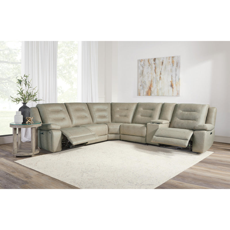 Parker Living Caldwell MCAL-PACKA(H)-TAFG Tahoe Fog 6 Piece Modular Power Reclining Sectional with Power Adjustable Headrests IMAGE 9