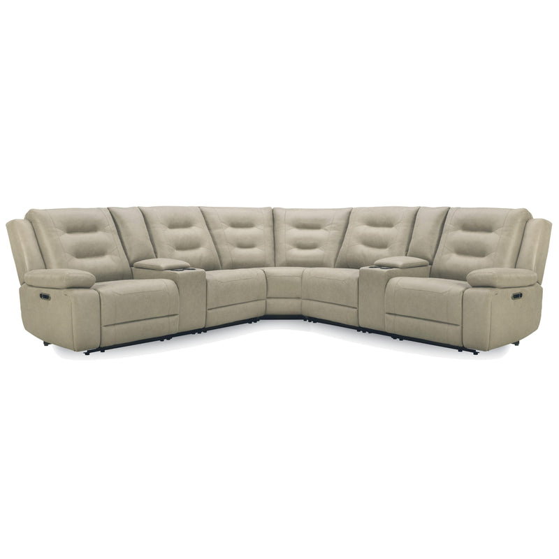 Parker Living Caldwell MCAL-PACKT7(H)-TAFG Tahoe Fog 7 Piece Modular Power Reclining Sectional with Power Adjustable Headrests IMAGE 1