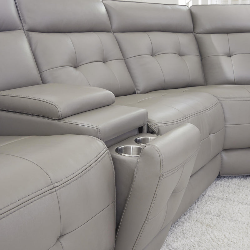 Parker Living Canterbury MCAN-PACKA(HZ)-PEW Pewter 6 Piece Zero Gravity Modular Power Reclining Sectional IMAGE 8