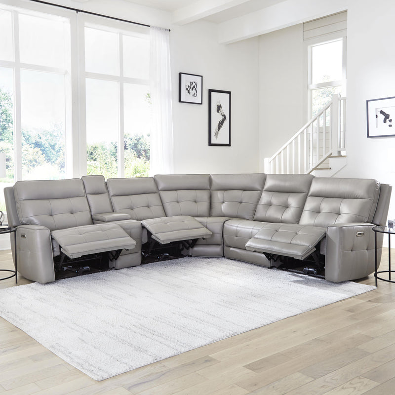 Parker Living Canterbury MCAN-PACKA(HZ)-PEW Pewter 6 Piece Zero Gravity Modular Power Reclining Sectional IMAGE 9