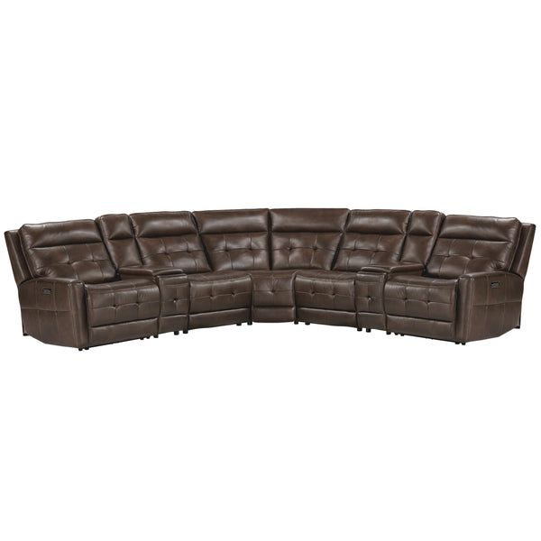 Parker Living Canterbury MCAN-PACKT7(HZ)-ACO Acorn 7 Piece Zero Gravity Modular Power Reclining Sectional IMAGE 1