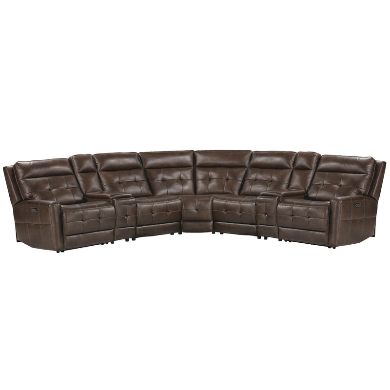 Parker Living Canterbury MCAN-PACKT7(HZ)-ACO Acorn 7 Piece Zero Gravity Modular Power Reclining Sectional IMAGE 1