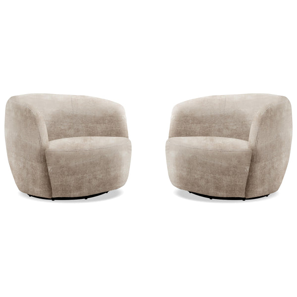 Parker Living Carina SCAR#912S-2-MIMI Miami Mink Swivel Barrel Chair Two Pack IMAGE 1