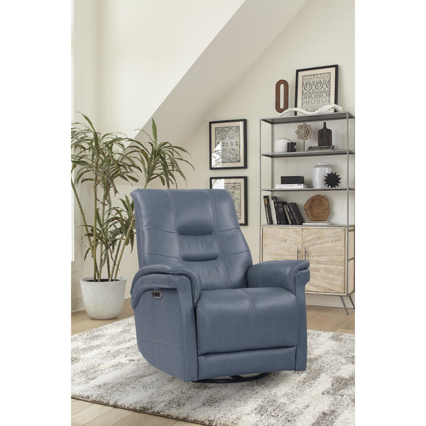 Parker Living Carnegie MCAR#812GSPH-P25-2-VAZ Verona Azure - Powered By Freemotion Cordless Power Swivel Glider Recliner Two Pack IMAGE 1