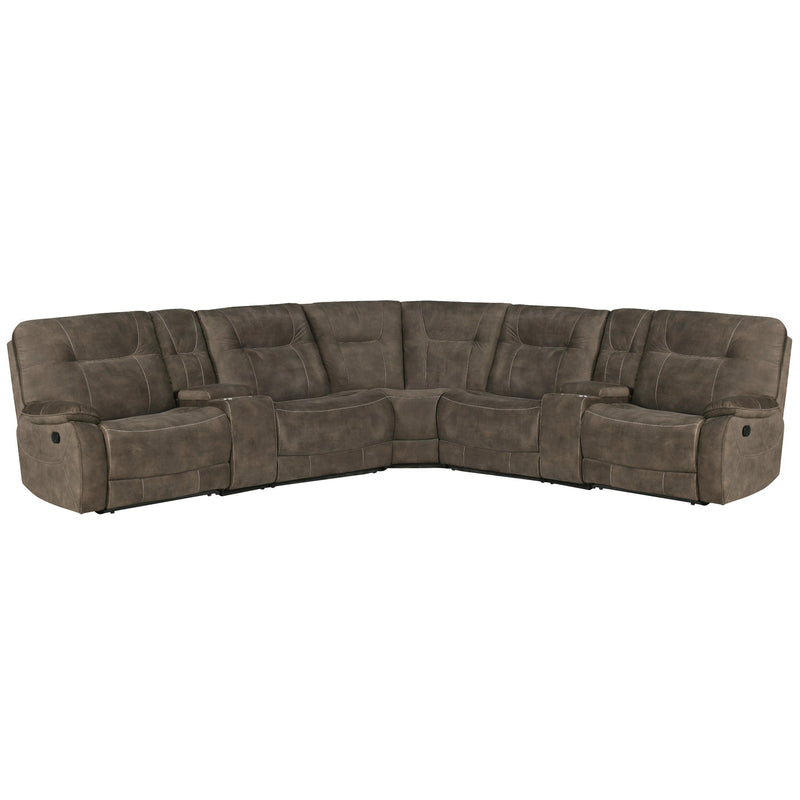 Parker Living Cooper MCOO-PACKT7-SBR Shadow Brown 7 Piece Modular Manual Reclining Sectional IMAGE 1