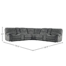 Parker Living Cooper MCOO-PACKT7-SGR Shadow Grey 7 Piece Modular Manual Reclining Sectional IMAGE 4