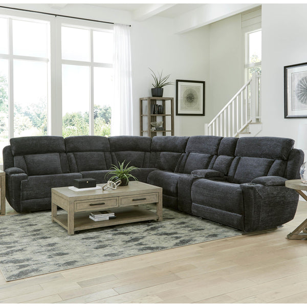 Parker Living Dalton MDAL-PACKT(H)-LCH Lucky Charcoal 6 Piece Modular Power Reclining Sectional with Power Adjustable Headrests IMAGE 1