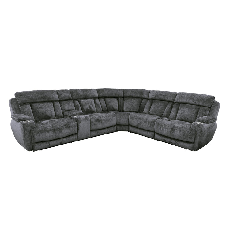 Parker Living Dalton MDAL-PACKT(H)-LCH Lucky Charcoal 6 Piece Modular Power Reclining Sectional with Power Adjustable Headrests IMAGE 2