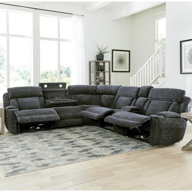 Parker Living Dalton MDAL-PACKT(H)-LCH Lucky Charcoal 6 Piece Modular Power Reclining Sectional with Power Adjustable Headrests IMAGE 8