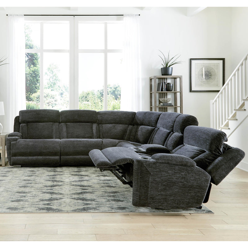 Parker Living Dalton MDAL-PACKT(H)-LCH Lucky Charcoal 6 Piece Modular Power Reclining Sectional with Power Adjustable Headrests IMAGE 9