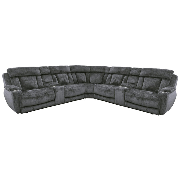 Parker Living Dalton MDAL-PACKT7(H)-LCH Lucky Charcoal 7 Piece Modular Power Reclining Sectional with Power Adjustable Headrests IMAGE 1