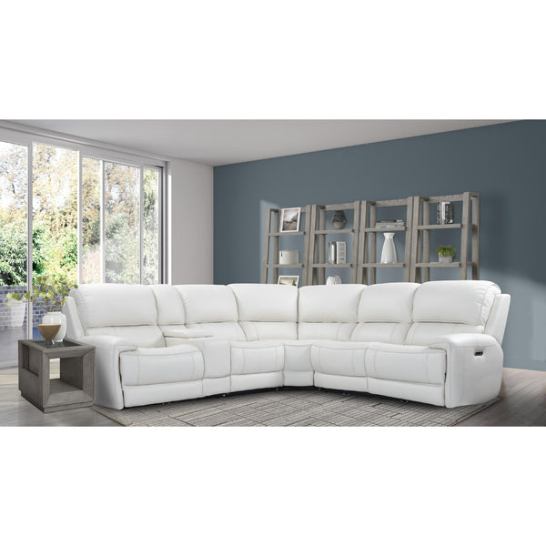 Parker Living Empire MEMP-PACKA(H)-VIV Verona Ivory 6 Piece Modular Power Reclining Sectional with Power Adjustable Headrests IMAGE 1
