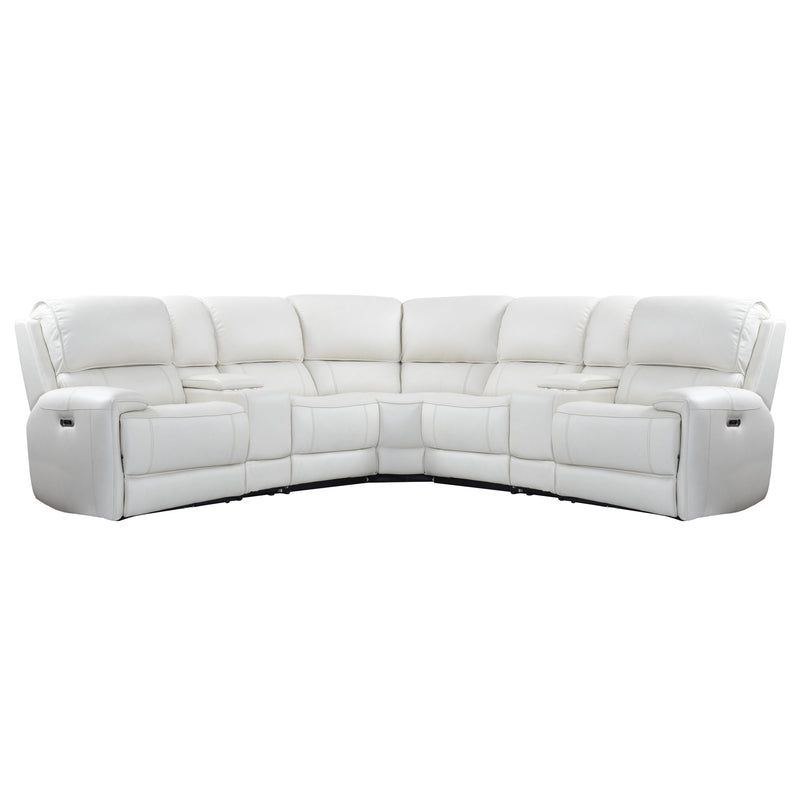 Parker Living Empire MEMP-PACKT7(H)-VIV Verona Ivory 7 Piece Modular Power Reclining Sectional with Power Adjustable Headrests with 2 Consoles IMAGE 1