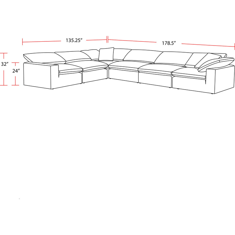 Parker Living Exhale SXHL-PACK6A-MTHU Mathis Thunder 6 Piece Modular Sectional IMAGE 4