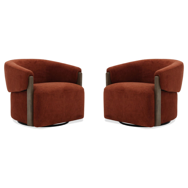 Parker Living Finley SFIN#912S-2-ISRU Island Rust Swivel Accent Chair Two Pack IMAGE 1