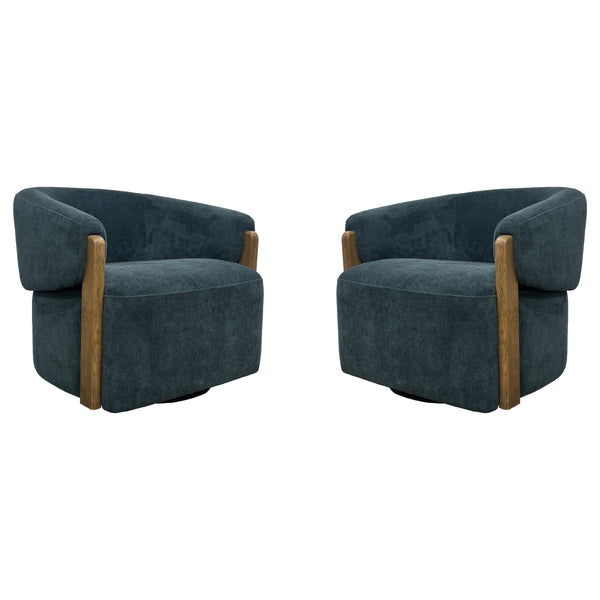 Parker Living Finley SFIN#912S-2-ISTE Island Teal Swivel Accent Chair Two Pack IMAGE 1