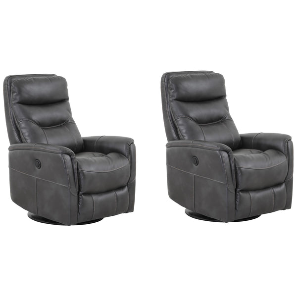 Parker Living Gemini MGEM#812GSPB-2-FLI Flint Power Swivel Glider Recliner Two Pack IMAGE 1