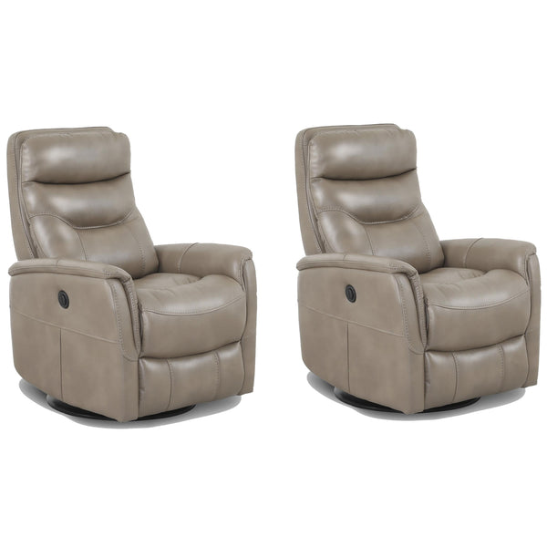 Parker Living Gemini MGEM#812GSPB-2-LIN Linen Power Swivel Glider Recliner Two Pack IMAGE 1