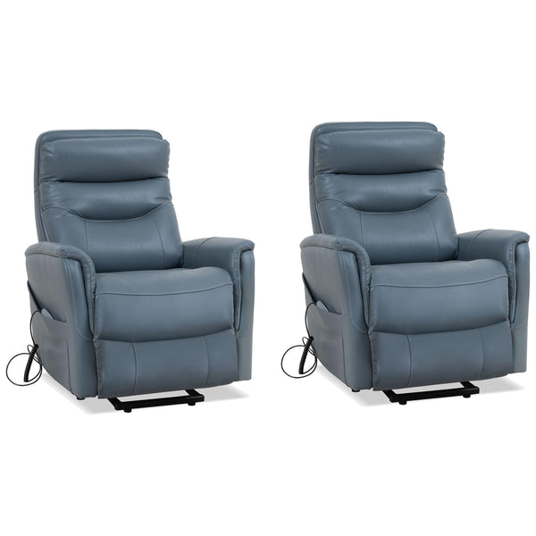 Parker Living Gemini MGEM#812LIFT-2-SFAZ Softy Azure Power Lift Recliner with Articulating Headrest Two Pack IMAGE 1