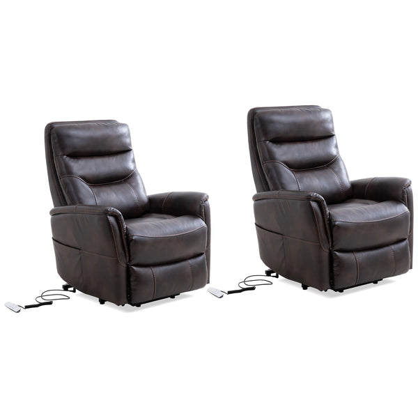 Parker Living Gemini MGEM#812LIFT-2-TRU Truffle Power Lift Recliner with Articulating Headrest Two Pack IMAGE 1
